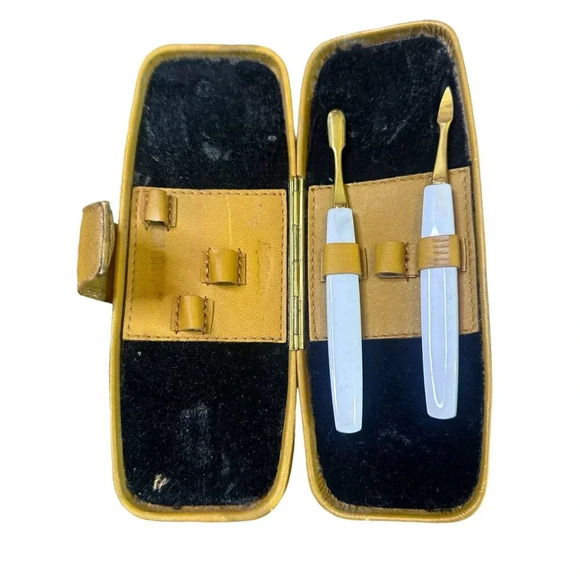 Made in West Germany Vintage Shoe Brush Cleaning w/ Snap Nail Rare Set Stamped - Picture 5 of 10